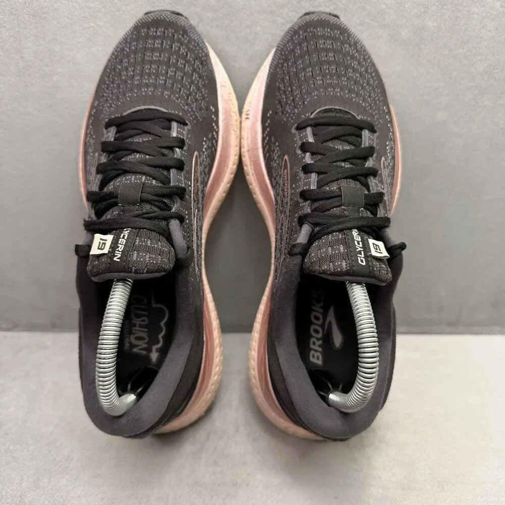 Brooks Glycerin 19 Womens Size 9 (B) Shoes Black/Pink‎ Athletic Running Sneakers